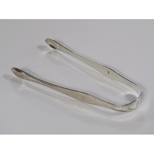 1634 - A pair of silver sugar tongs, London 1800, 1ozt, 13.5cm l.