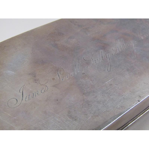 1735 - A George III silver and tortoiseshell table box, Birmingham 1977,17cm l.