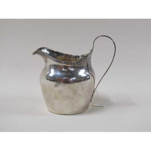 1744 - A George III silver cream jug, London 1799, 2.6ozt, 10cm h.