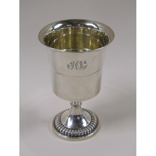 1748 - A George III silver goblet, London 1819, 6.8ozt, 15cm h.