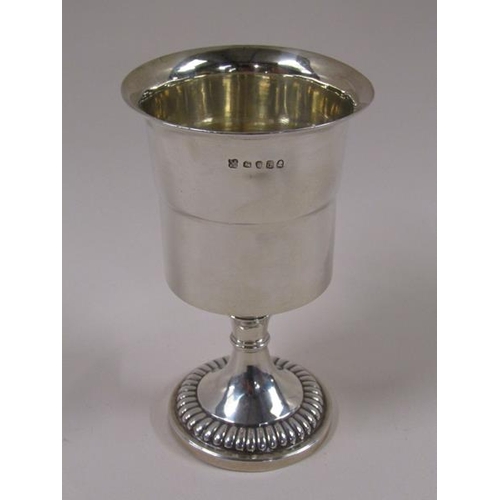 1748 - A George III silver goblet, London 1819, 6.8ozt, 15cm h.