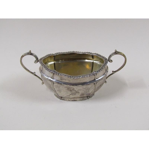 1769 - A Victorian three piece silver teaset, London 1859, 16.5ozt.