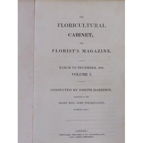 1383 - Twelve books being the Folri Cultural Cabinet and Florists Magazine commencing March 1833 being volu... 