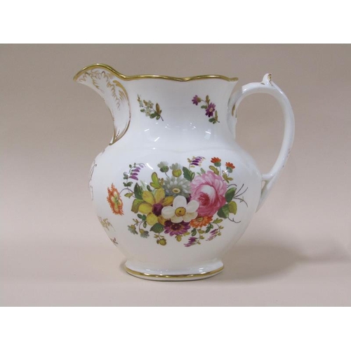 1972 - Three Coalport Royal Commemorative jugs with floral decoration and gilding, with syphers for Queen V... 