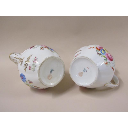 1972 - Three Coalport Royal Commemorative jugs with floral decoration and gilding, with syphers for Queen V... 