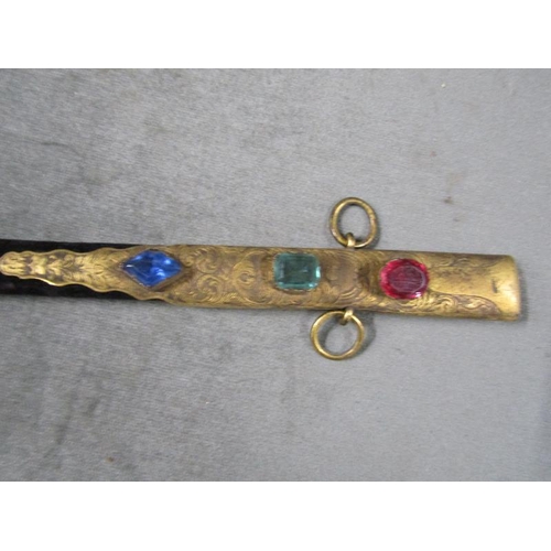 1358 - Jewelled stage sword, 97cms l