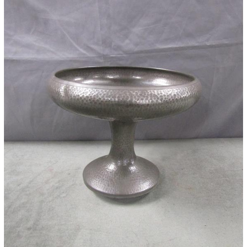 1477 - Early 20c pewter pedestal bowl, 22cms h