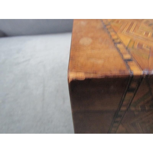 1505 - Victorian tunbridge ware writing box, 26cms w