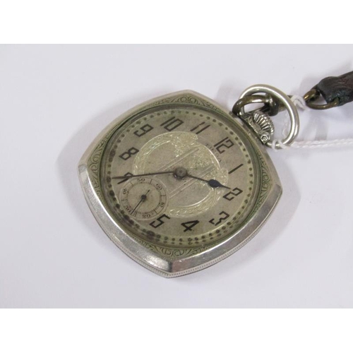 1553 - Late 19c/early 20c Continental nickel cased pocket watch