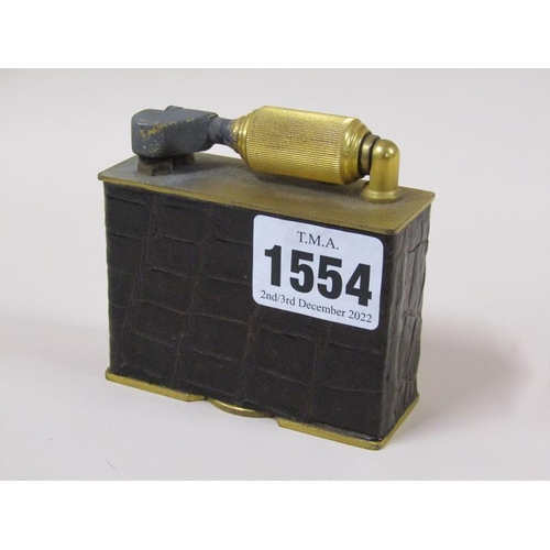 1554 - Large McMurdo brass table lighter, 7cm w.