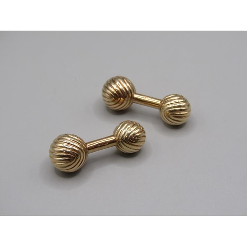 1610 - Pair of 14ct gold cufflinks , 11.3g