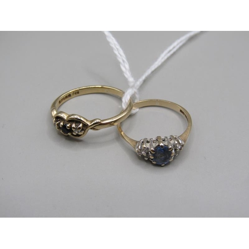 1638 - Two 9ct stone set rings