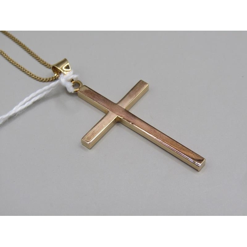 1653 - 9ct gold crucifix on chain