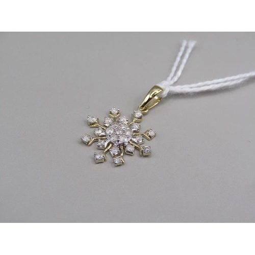 1662 - Diamond snowflake pendant