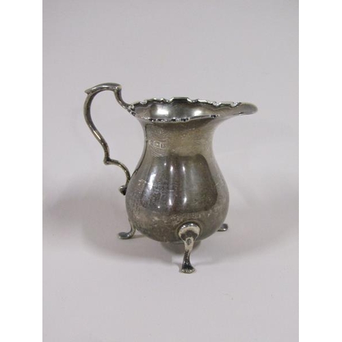 1684 - Silver cream jug and a two handled sugar pot