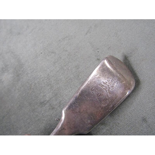 1775 - Late Georgian silver ladle, 7.6ozt, 33cm l