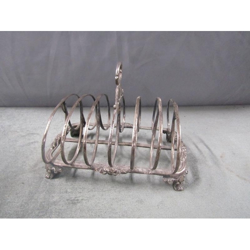 1776 - Early 19c silver six division toast rack, 10.7ozt