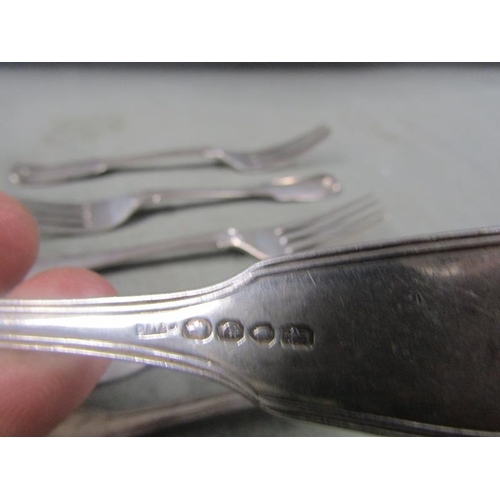 1783 - Six 19c silver table forks, 15.5ozt