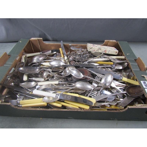 1836 - Box of misc. silver plated cutlery