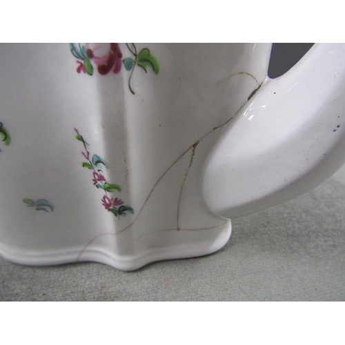 1912 - New Hall porcelain tea pot, 17cm h a/f, and tea bowl