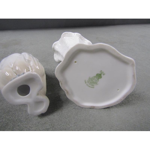 1922 - Collection of porcelain to incl. Royal Worcester cherub open salt, 9cm h