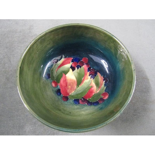 1992 - William Moorcroft leaf and berry bowl, 16cm diam.