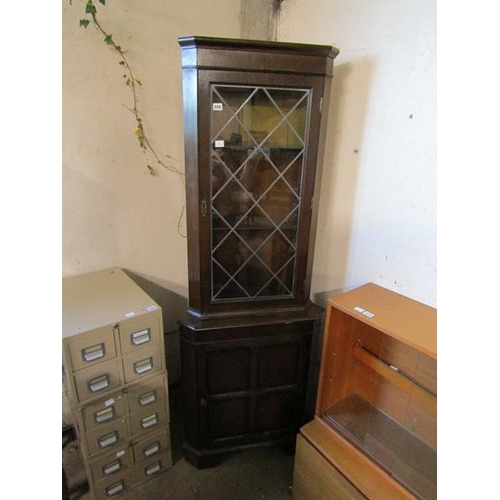 509 - MAHOGANY CORNER CUPBOARD