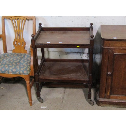 549 - MAHOGANY TWO TIER TROLLEY