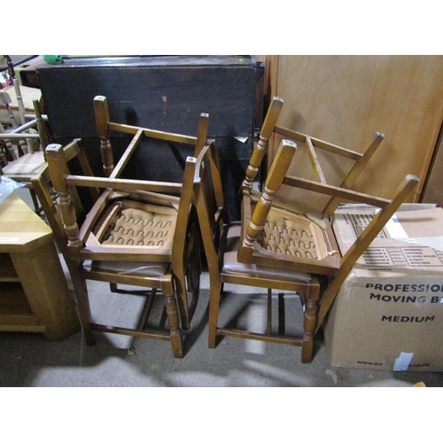 576 - FOUR 1930s OAK DINING CHAIRS