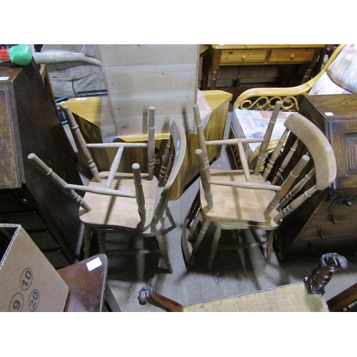 587 - FOUR SPINDLEBACK CHAIRS