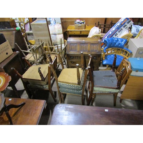 598 - SIX VICTORIAN DINING CHAIRS