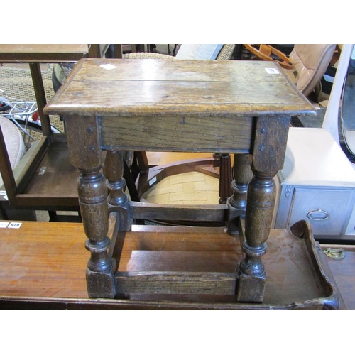 649 - 19c OAK STOOL