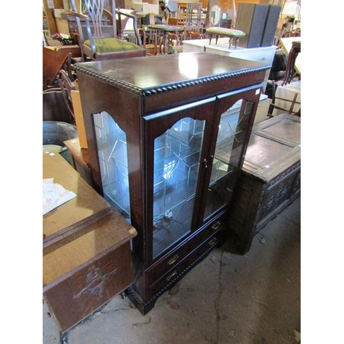 660 - MAHOGANY DISPLAY CABINET