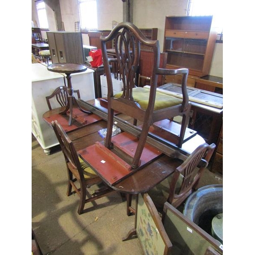 690 - REPRODUCTION DINING TABLE AND CHAIRS