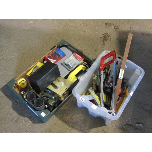 711 - TWO BOXES OF TOOLS ETC