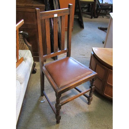 721 - FIVE 1930s OAK DINING CHAIRS