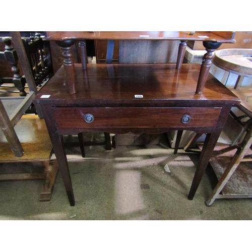 725 - 19c MAHOGANY SIDE TABLE