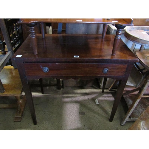 725 - 19c MAHOGANY SIDE TABLE