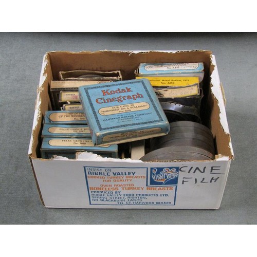 1403 - Qty of vintage cine films, coronation naval review and kodak cinegraph