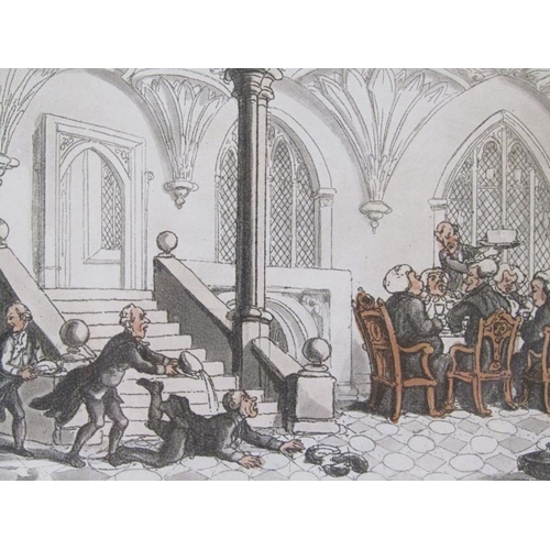 1292 - Collection of seven Dr Syntax coloured prints, etched by Rowlandson, various subjects.  F/g 12.5 x 1... 