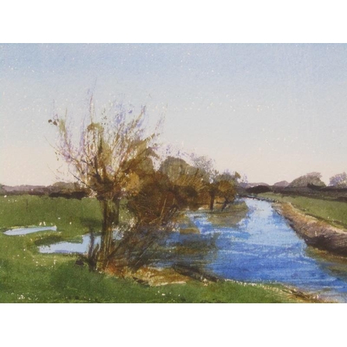 1310 - John Newberry, stream Wythem Oxford 1990, together with Oxford Winter watercolour, Parsons Pleasure.... 