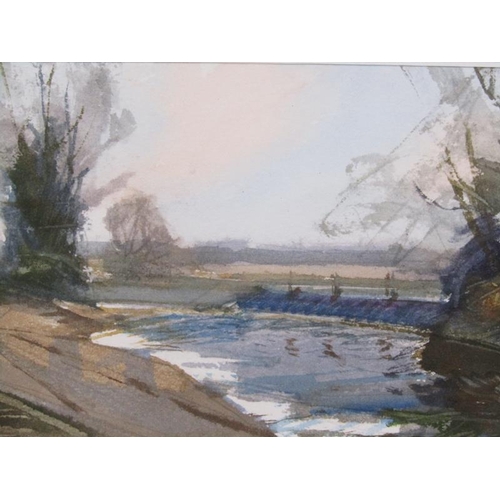 1310 - John Newberry, stream Wythem Oxford 1990, together with Oxford Winter watercolour, Parsons Pleasure.... 