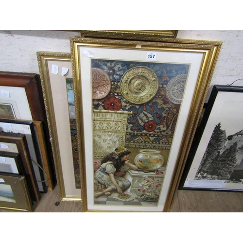 157 - THREE FRAMED COLOURED LITHOGRAPHS, PEARS PRINTS