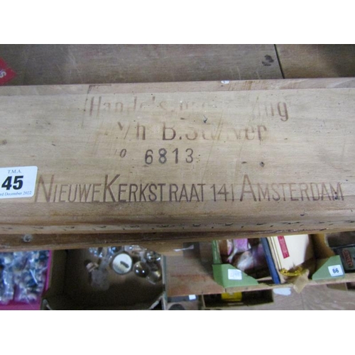 45 - WOODEN DUTCH CIGAR CASE