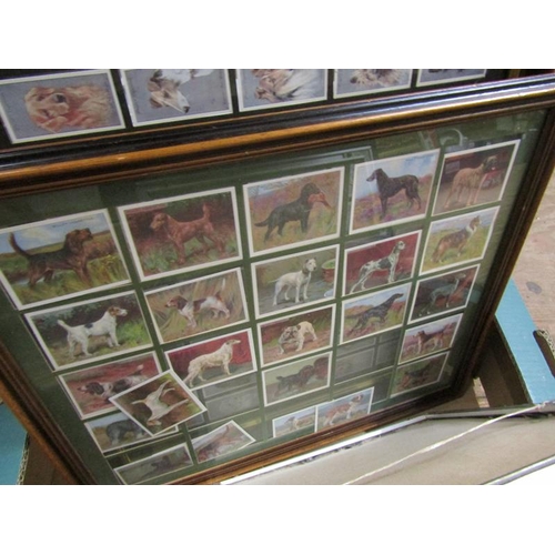 214 - FRAMED PRINTS AND CIGARETTE CARDS