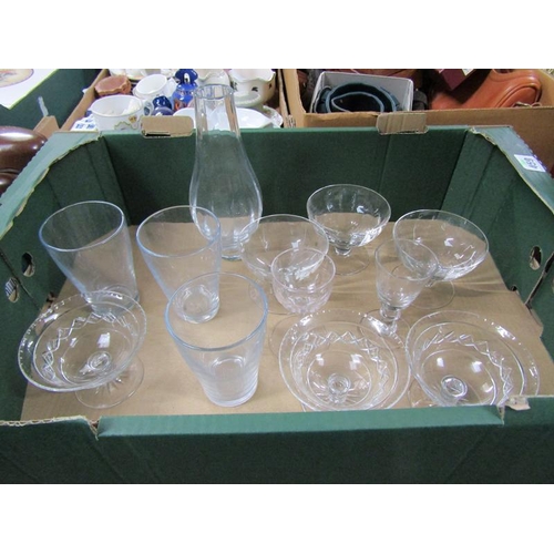 282 - EDINBURGH CRYSTAL SUNDAE GLASSES AND OTHER GLASSWARE