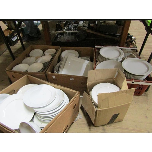 288 - LARGE COLLECTION OF WHITE GLAZED TABLEWARES