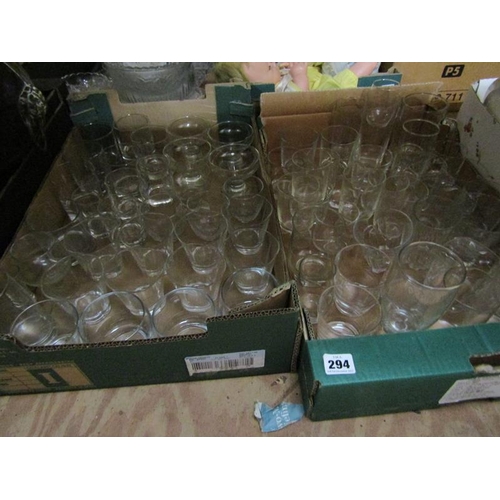 294 - TWO BOXES OF TUMBLER GLASSWARE