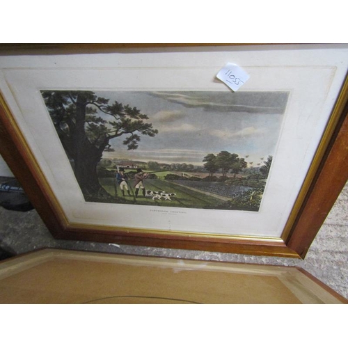 369 - MAPLE FRAMED HUNTING PRINTS