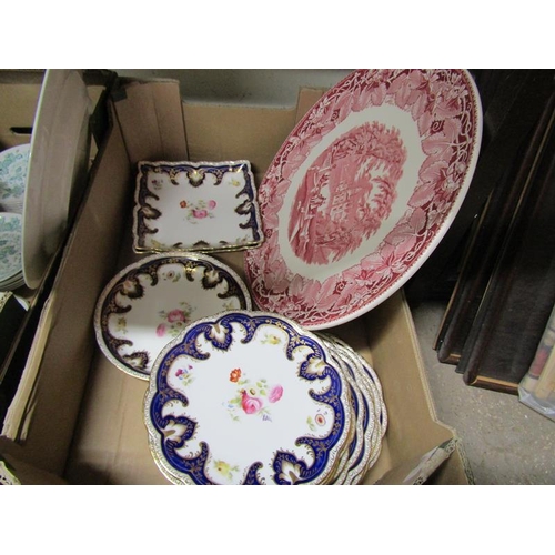 377 - BOX OF CAULDEN TABLEWARES; MASONS CHARGER